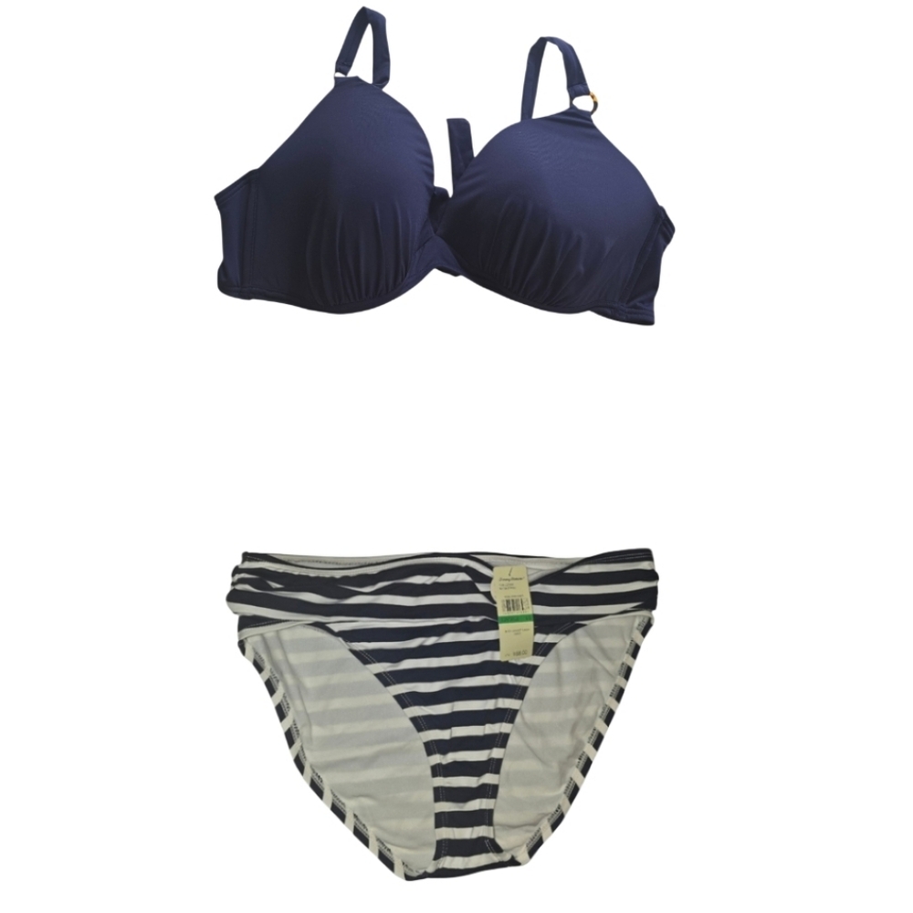 Tommy Bahama NWT! Two Piece Mare Navy Swim Top + Bottom
